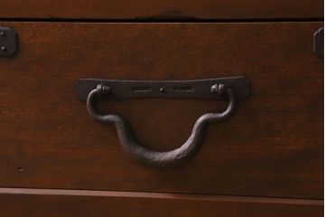 アンティーク家具　ヒノキ材　4枚引き戸　6尺水屋サイドボード(水屋箪笥、戸棚、収納棚)(R-042905)