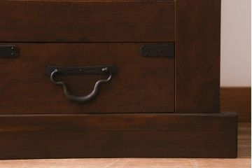 アンティーク家具　ヒノキ材　4枚引き戸　6尺水屋サイドボード(水屋箪笥、戸棚、収納棚)(R-042905)