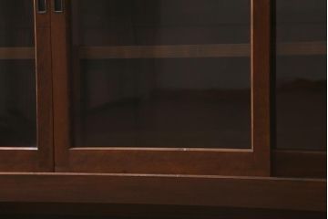 アンティーク家具　脚付きリメイク　ヒノキ材　4枚引き戸の6尺水屋サイドボード(水屋箪笥、戸棚、収納棚)(R-042906)