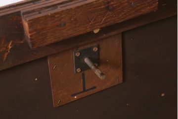 アンティーク家具　イギリスアンティーク　上手物!　オーク材　華やかなバルボスレッグのドローリーフテーブル(エクステンションテーブル、ダイニングテーブル)(R-042908)