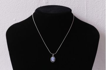 ヴィンテージアクセサリー　デルフト焼き　シックなネックレス(ペンダント、ビンテージ)(R-042920)