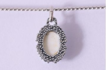 ヴィンテージアクセサリー　デルフト焼き　シックなネックレス(ペンダント、ビンテージ)(R-042920)