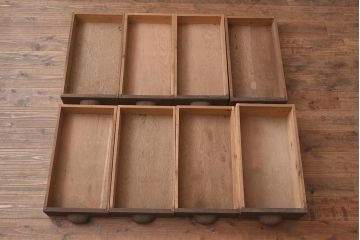 レトロ家具　ナラ材　木のぬくもり溢れる両袖机(ワークデスク、在宅ワーク、在宅用)(R-042932)