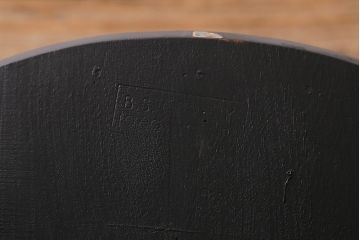 ヴィンテージ家具　ERCOL(アーコール)　ペイント　ブラックカラーが格好良いクエーカーチェア(ダイニングチェア、椅子、ビンテージ)(R-042943)