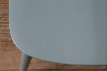 ヴィンテージ家具　ERCOL(アーコール)　淡いグリーンのペイントがおしゃれなクエーカーチェア(ダイニングチェア、椅子、ビンテージ)(R-042944)
