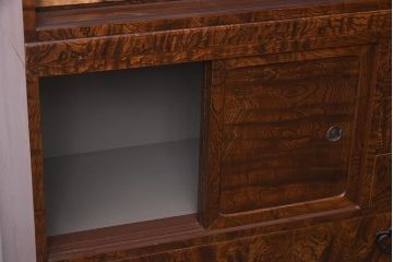 ビンテージ家具　黒柿・ケヤキ材　玉杢　上質な和の雰囲気漂う茶箪笥(茶棚、飾り棚)(R-042946)