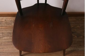 ヴィンテージ家具　イギリスビンテージ　ERCOL(アーコール)　希少!洗練されたデザインのラダーバックチェア(ダイニングチェア、椅子)(R-042957)