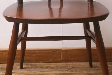 ヴィンテージ家具　イギリスビンテージ　ERCOL(アーコール)　希少!洗練されたデザインのラダーバックチェア(ダイニングチェア、椅子)(R-042957)