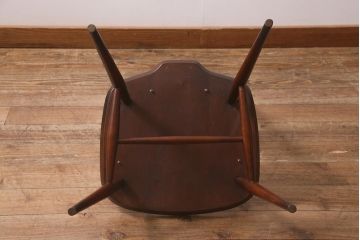 ヴィンテージ家具　イギリスビンテージ　ERCOL(アーコール)　希少!洗練されたデザインのラダーバックチェア(ダイニングチェア、椅子)(R-042957)