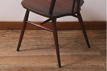 ヴィンテージ家具　イギリスビンテージ　ERCOL(アーコール)　希少!洗練されたデザインのラダーバックチェア(ダイニングチェア、椅子)(R-042958)