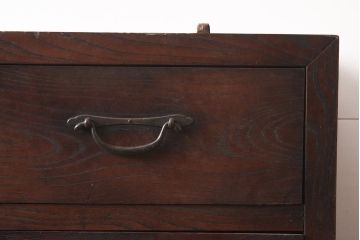 アンティーク家具　明治期　前面欅(ケヤキ)材　味わい漂う衣装箪笥(時代箪笥、収納箪笥、チェスト、引き出し)(R-042962)