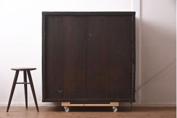 アンティーク家具　明治期　前面欅(ケヤキ)材　味わい漂う衣装箪笥(時代箪笥、収納箪笥、チェスト、引き出し)(R-042962)