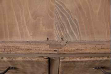 アンティーク家具　昭和初期　ストリップド(剥離)　タモ材　独特の木目が味わい深いチェスト(引き出し23杯)(R-042969)