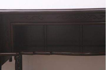 ビンテージ家具　伝統民芸　黒檀材　珍しい六尺サイズの茶棚(飾り棚、戸棚、ヴィンテージ)(R-042976)