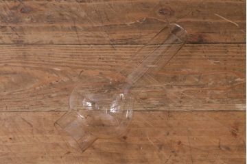 アンティーク雑貨　昭和初期　金属製のボディがおしゃれなオイルランプ(灯油ランプ)(R-042981)