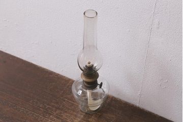 ビンテージ雑貨　シンプルなデザインの卓上オイルランプ(灯油ランプ)(R-042987)