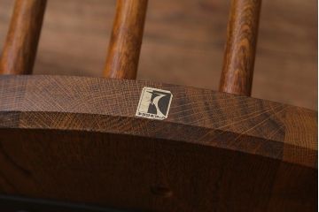 ビンテージ家具　飛騨産業　WINDSOR　ビンテージキツツキ　シンプルなホワイトオーク材製のロッキングチェア(アームチェア)(R-042988)