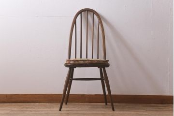 ヴィンテージ家具　ERCOL(アーコール)　クッション付き　カントリースタイルにも合うクエーカーチェア(椅子、ビンテージ)(R-042989)