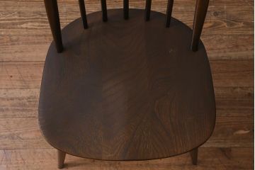 ヴィンテージ家具　ERCOL(アーコール)　クッション付き　カントリースタイルにも合うクエーカーチェア(椅子、ビンテージ)(R-042989)