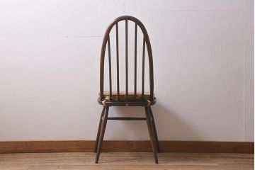 ヴィンテージ家具　ERCOL(アーコール)　クッション付き　カントリースタイルにも合うクエーカーチェア(椅子、ビンテージ)(R-042989)