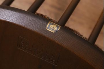 ヴィンテージ家具　ERCOL(アーコール)　クッション付き　カントリースタイルにも合うクエーカーチェア(椅子、ビンテージ)(R-042990)