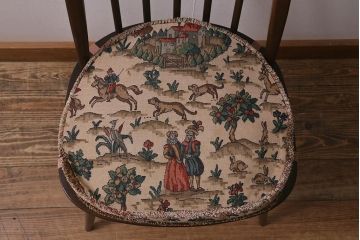 ヴィンテージ家具　ERCOL(アーコール)　クッション付き　カントリースタイルにも合うクエーカーチェア(椅子、ビンテージ)(R-042992)