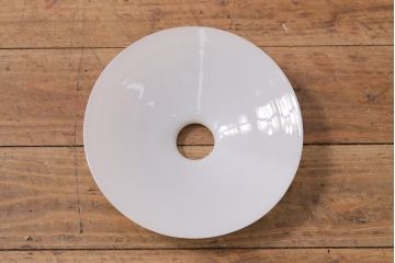 アンティーク照明　戦前　昭和レトロ　昔なつかしい平笠シェードのペンダントライト(天井照明、吊り下げ照明)(R-042998)