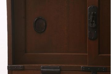 アンティーク家具　明治大正期　ヒノキ材　隠し付き　上品な佇まいが魅力の関西帳場箪笥(時代箪笥、収納棚)(R-043004)