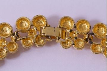ビンテージアクセサリー　和製　統一感のあるデザインのアクセサリー2点(ネックレス・イヤリング)(R-043019)