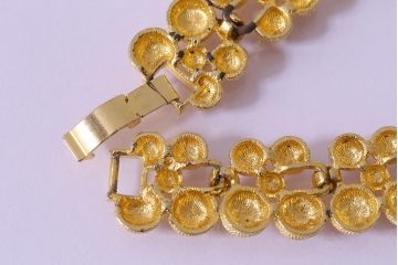 ビンテージアクセサリー　和製　統一感のあるデザインのアクセサリー2点(ネックレス・イヤリング)(R-043019)