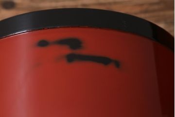 昭和初期　根来塗　高級感あふれる色使いの火鉢一対・箱付き(手焙り、漆塗り)(R-043020)