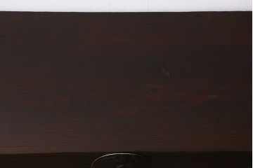 アンティーク家具　明治大正期　二本松箪笥リメイク　前板ケヤキ材　フラップダウン扉が便利な脚付きテレビ台(ローボード、テレビボード、収納棚)(R-043022)