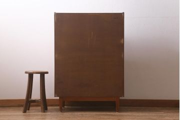 ヴィンテージ家具　北欧ビンテージ　ペイントとチーク材のバイカラーがおしゃれなライティングビューロー(デスク、机、在宅ワーク、在宅用チェスト)(R-043023)