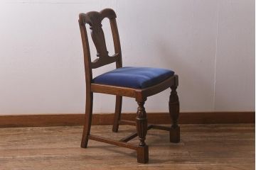アンティーク家具　イギリスアンティーク　オーク材　バルボスレッグのダイニングチェア(椅子)(R-043025)