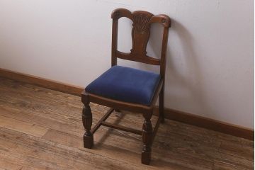 アンティーク家具　イギリスアンティーク　オーク材　バルボスレッグのダイニングチェア(椅子)(R-043026)