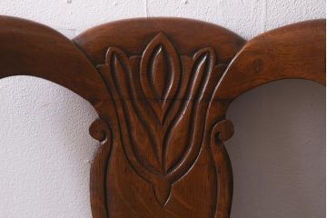 アンティーク家具　イギリスアンティーク　オーク材　バルボスレッグのダイニングチェア(椅子)(R-043026)