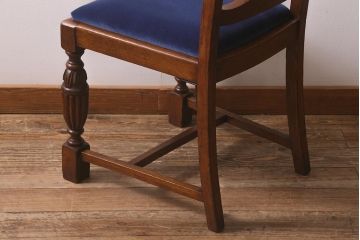 アンティーク家具　イギリスアンティーク　オーク材　バルボスレッグのダイニングチェア(椅子)(R-043026)