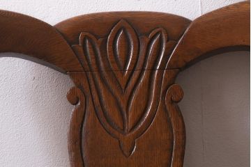 アンティーク家具　イギリスアンティーク　オーク材　バルボスレッグのダイニングチェア(椅子)(R-043027)