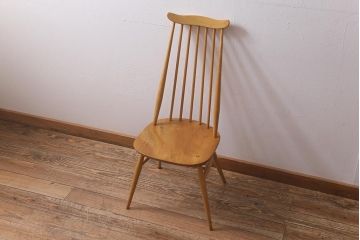 ヴィンテージ家具　イギリスビンテージ　ERCOL(アーコール)　ゴールドスミス　ナチュラルな木色のチェア (ダイニングチェア、椅子)(R-043029)