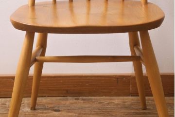 ヴィンテージ家具　イギリスビンテージ　ERCOL(アーコール)　ゴールドスミス　ナチュラルな木色のチェア (ダイニングチェア、椅子)(R-043030)