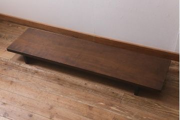 アンティーク家具　朴の木一枚板　大正昭和初期の味わい深い裁ち板(ローテーブル、作業台、飾り台、陳列台)(R-043034)