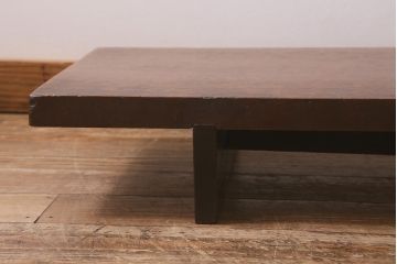 アンティーク家具　朴の木一枚板　大正昭和初期の味わい深い裁ち板(ローテーブル、作業台、飾り台、陳列台)(R-043034)