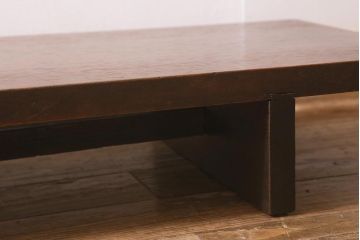 アンティーク家具　朴の木一枚板　大正昭和初期の味わい深い裁ち板(ローテーブル、作業台、飾り台、陳列台)(R-043034)
