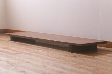 アンティーク家具　大正昭和初期　栃の木一枚板　大振りなサイズの裁ち板(ローテーブル、作業台、飾り台、陳列台)(R-043036)