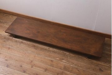 アンティーク家具　大正昭和初期　栃の木一枚板　大振りなサイズの裁ち板(ローテーブル、作業台、飾り台、陳列台)(R-043036)