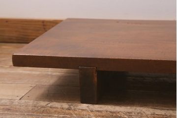 アンティーク家具　大正昭和初期　栃の木一枚板　大振りなサイズの裁ち板(ローテーブル、作業台、飾り台、陳列台)(R-043036)