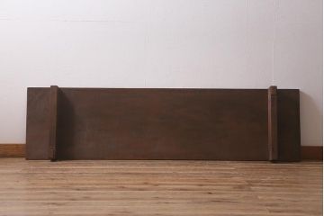アンティーク家具　大正昭和初期　栃の木一枚板　大振りなサイズの裁ち板(ローテーブル、作業台、飾り台、陳列台)(R-043036)