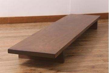 アンティーク家具　大正昭和初期　楓(カエデ)一枚板　大振りなサイズの裁ち板(ローテーブル、作業台、飾り台、陳列台)(R-043037)