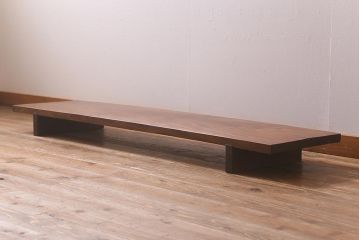 アンティーク家具　大正昭和初期　楓(カエデ)一枚板　大振りなサイズの裁ち板(ローテーブル、作業台、飾り台、陳列台)(R-043037)