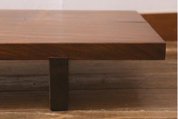 アンティーク家具　大正昭和初期　楓(カエデ)一枚板　大振りなサイズの裁ち板(ローテーブル、作業台、飾り台、陳列台)(R-043037)